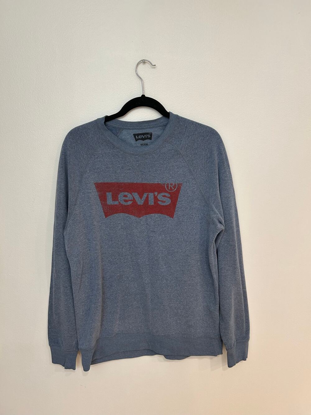 Levi's Womens Heathered blue Pullover oversized sweatshirt - size M